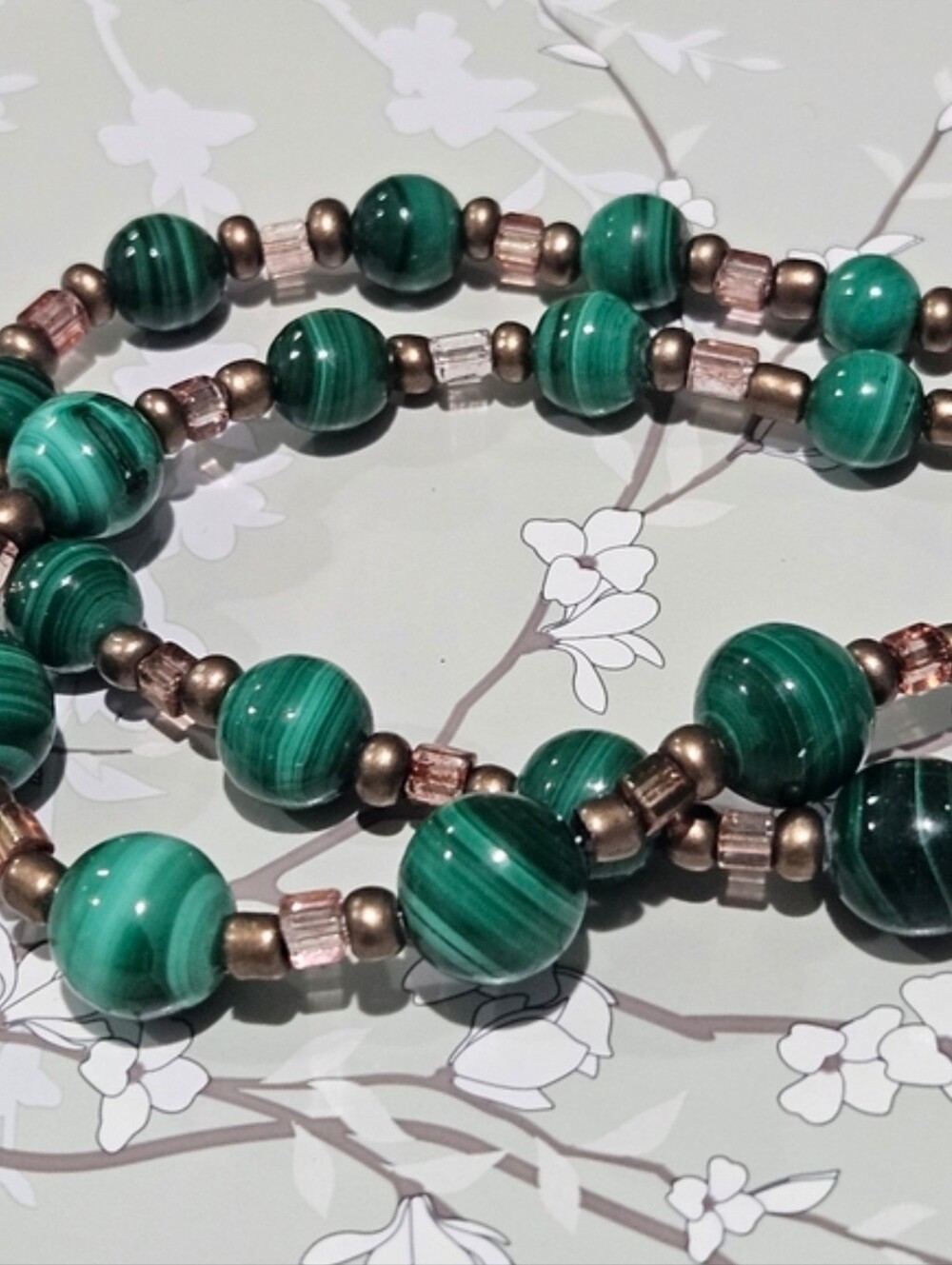 Vintage Green Malachite Necklace